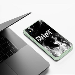 Чехол iPhone XS Max матовый SLIPKNOT, цвет: 3D-салатовый — фото 2