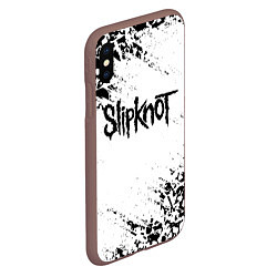 Чехол iPhone XS Max матовый SLIPKNOT, цвет: 3D-коричневый — фото 2