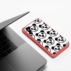 Чехол iPhone XS Max матовый Panda, цвет: 3D-красный — фото 2