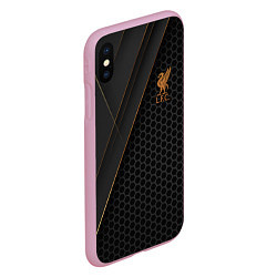 Чехол iPhone XS Max матовый Liverpool FC, цвет: 3D-розовый — фото 2