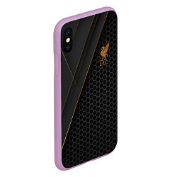 Чехол iPhone XS Max матовый Liverpool FC, цвет: 3D-сиреневый — фото 2