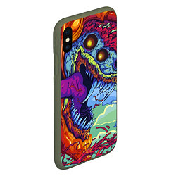 Чехол iPhone XS Max матовый HYPERBEAST, цвет: 3D-темно-зеленый — фото 2