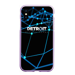 Чехол iPhone XS Max матовый Detroit:Become Human, цвет: 3D-сиреневый