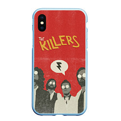 Чехол iPhone XS Max матовый The Killers, цвет: 3D-голубой