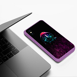 Чехол iPhone XS Max матовый Эпидемия, цвет: 3D-фиолетовый — фото 2