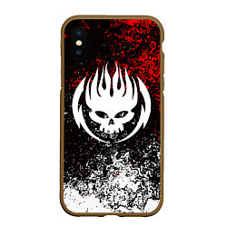 Чехол iPhone XS Max матовый THE OFFSPRING, цвет: 3D-коричневый