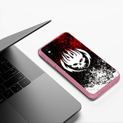 Чехол iPhone XS Max матовый THE OFFSPRING, цвет: 3D-малиновый — фото 2