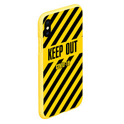 Чехол iPhone XS Max матовый Keep out, цвет: 3D-желтый — фото 2