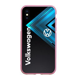 Чехол iPhone XS Max матовый Volkswagen, цвет: 3D-розовый