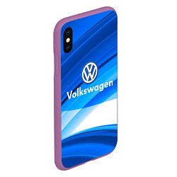 Чехол iPhone XS Max матовый Volkswagen, цвет: 3D-фиолетовый — фото 2