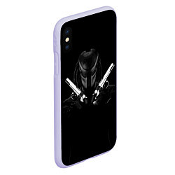 Чехол iPhone XS Max матовый Killer Predator Black, цвет: 3D-светло-сиреневый — фото 2