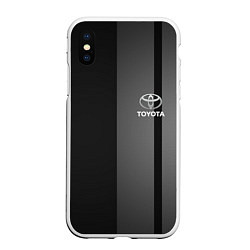 Чехол iPhone XS Max матовый TOYOTA, цвет: 3D-белый