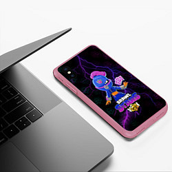 Чехол iPhone XS Max матовый BRAWL STARS TARA, цвет: 3D-малиновый — фото 2