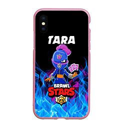 Чехол iPhone XS Max матовый BRAWL STARS TARA, цвет: 3D-розовый