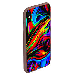 Чехол iPhone XS Max матовый ABSTRACT, цвет: 3D-коричневый — фото 2