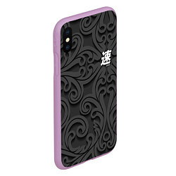 Чехол iPhone XS Max матовый JDM, цвет: 3D-сиреневый — фото 2