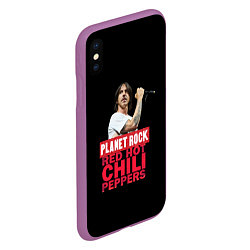 Чехол iPhone XS Max матовый RHCP, цвет: 3D-фиолетовый — фото 2