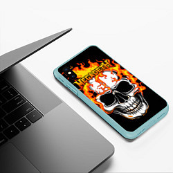 Чехол iPhone XS Max матовый Megadeth, цвет: 3D-мятный — фото 2