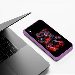 Чехол iPhone XS Max матовый BERSERK, цвет: 3D-фиолетовый — фото 2