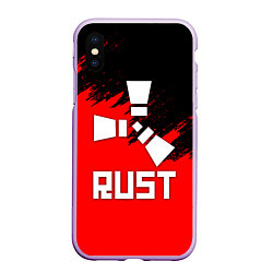 Чехол iPhone XS Max матовый RUST, цвет: 3D-сиреневый