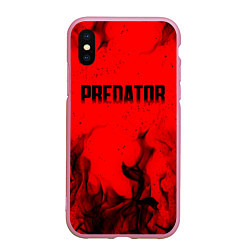 Чехол iPhone XS Max матовый PREDATOR, цвет: 3D-розовый