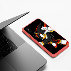 Чехол iPhone XS Max матовый SHADOW, цвет: 3D-красный — фото 2