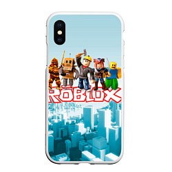 Чехол iPhone XS Max матовый ROBLOX 5, цвет: 3D-белый