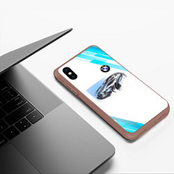 Чехол iPhone XS Max матовый BMW, цвет: 3D-коричневый — фото 2