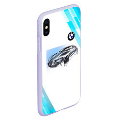 Чехол iPhone XS Max матовый BMW, цвет: 3D-светло-сиреневый — фото 2