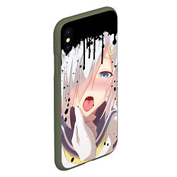 Чехол iPhone XS Max матовый AHEGAO, цвет: 3D-темно-зеленый — фото 2