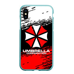 Чехол iPhone XS Max матовый Umbrella Corporation, цвет: 3D-мятный