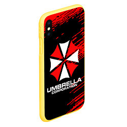 Чехол iPhone XS Max матовый Umbrella Corporation, цвет: 3D-желтый — фото 2