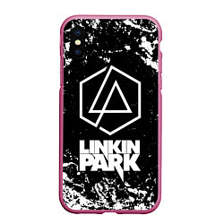 Чехол iPhone XS Max матовый LINKIN PARK 2, цвет: 3D-малиновый