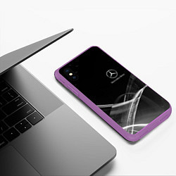 Чехол iPhone XS Max матовый MERCEDES, цвет: 3D-фиолетовый — фото 2