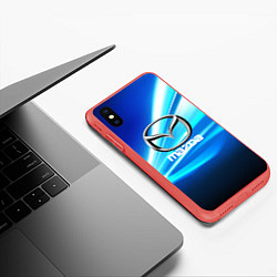 Чехол iPhone XS Max матовый MAZDA, цвет: 3D-красный — фото 2