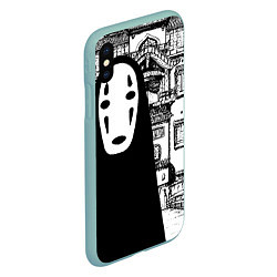 Чехол iPhone XS Max матовый No-Face Spirited Away Ghibli, цвет: 3D-мятный — фото 2