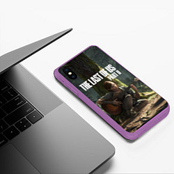 Чехол iPhone XS Max матовый The Last of Us part 2, цвет: 3D-фиолетовый — фото 2
