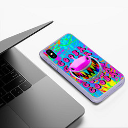 Чехол iPhone XS Max матовый 6IX9INE GOOBA, цвет: 3D-светло-сиреневый — фото 2