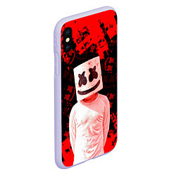 Чехол iPhone XS Max матовый Fortnite Marshmello, цвет: 3D-светло-сиреневый — фото 2