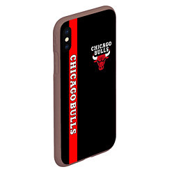 Чехол iPhone XS Max матовый CHICAGO BULLS, цвет: 3D-коричневый — фото 2