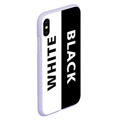 Чехол iPhone XS Max матовый BLACK & WHITE, цвет: 3D-светло-сиреневый — фото 2