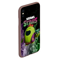 Чехол iPhone XS Max матовый Brawl Stars Spike, цвет: 3D-коричневый — фото 2