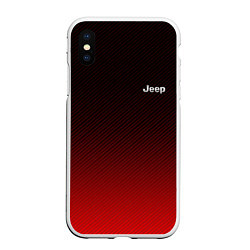 Чехол iPhone XS Max матовый Jeep спина Z, цвет: 3D-белый