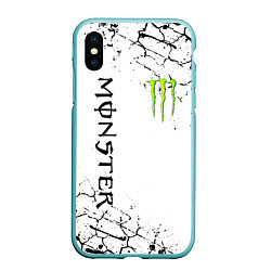 Чехол iPhone XS Max матовый MONSTER ENERGY, цвет: 3D-мятный