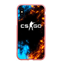 Чехол iPhone XS Max матовый CS GO, цвет: 3D-баблгам