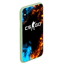 Чехол iPhone XS Max матовый CS GO, цвет: 3D-салатовый — фото 2