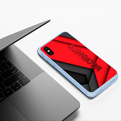 Чехол iPhone XS Max матовый Valorant, цвет: 3D-голубой — фото 2