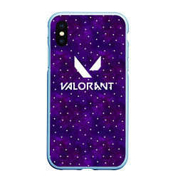 Чехол iPhone XS Max матовый Valorant, цвет: 3D-голубой