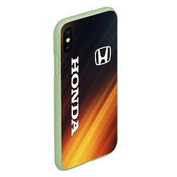 Чехол iPhone XS Max матовый HONDA, цвет: 3D-салатовый — фото 2