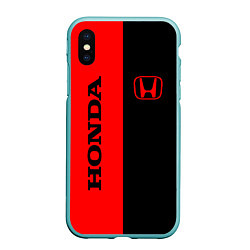 Чехол iPhone XS Max матовый HONDA, цвет: 3D-мятный